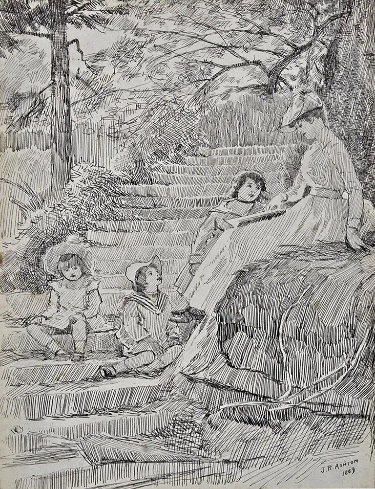 Item #7316 The Governess 1889. Julian Rossi Ashton.
