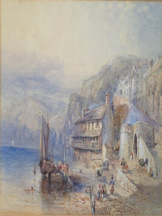 Item #7334 Clovelly Quay, Devon, 1858. John Skinner Prout