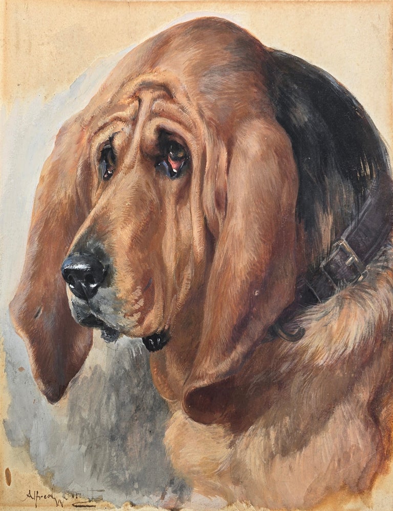 Item #7335 The Bloodhound. Alfred William Strutt.