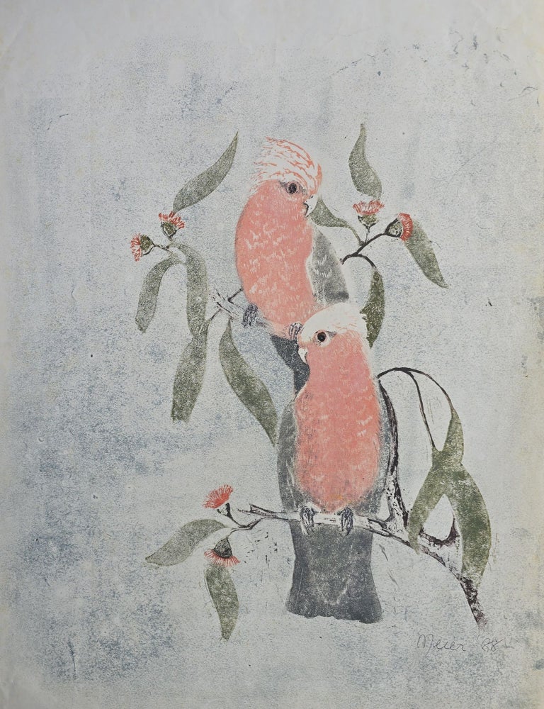 Item #7379 Pair of Galahs 1988. Joyce Meier.