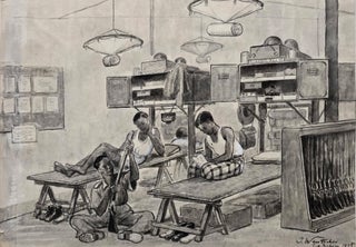 Item #7445 Soldiers Resting, Port Dickson Malaya 1939. Julius Wentcher