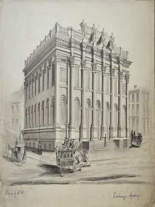 University Sydney, Exchange, Sydney and Saint Andrew&rsquo;s Cathedral Sydney c1850s
