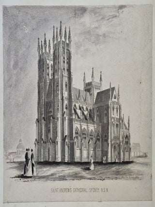 University Sydney, Exchange, Sydney and Saint Andrew&rsquo;s Cathedral Sydney c1850s