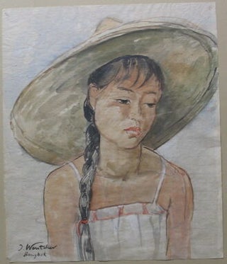 Item #819 Young Girl, Bangkok. Julius Wentcher