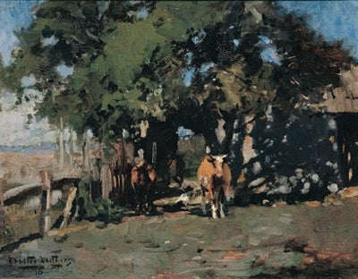Item #829 The Farmyard 1910. Walter Withers.