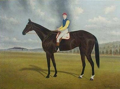 Item #832 Auraria, Winner of the Melbourne Cup, 1895 at Flemington with John Stevenson up. Frederick Woodhouse Jnr.