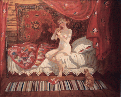 Item #836 Nude in a Red Bedroom 1990. Vladimir Yarkin.