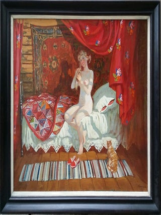 Nude in a Red Bedroom 1990