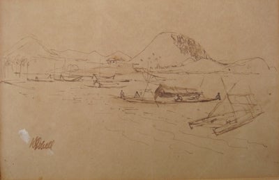 Item #853 Port Moresby Sketch. William Dobell.