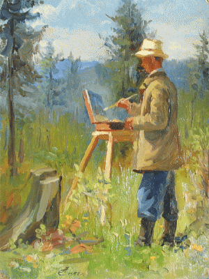 Item #888 The Artist 1958. Semeon Abramov