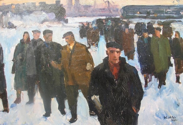 Item #927 Going to Work, Kolpino 1964. Viktor Otiev.