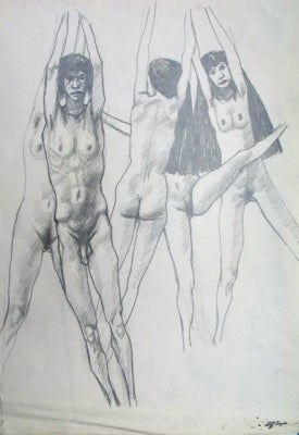Item #958 Nureyev with Four Dancers c1965. Clifford Bayliss.