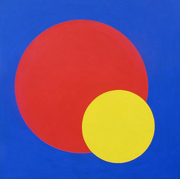 Item #962 Study in Violet with Red and Gold Circles 1965-70. Clifford Bayliss.